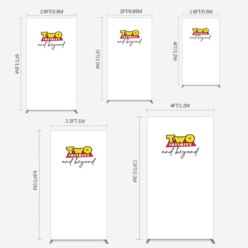 Lofaris Two Infinity And Beyond Simple Birthday Rectangle Backdrop