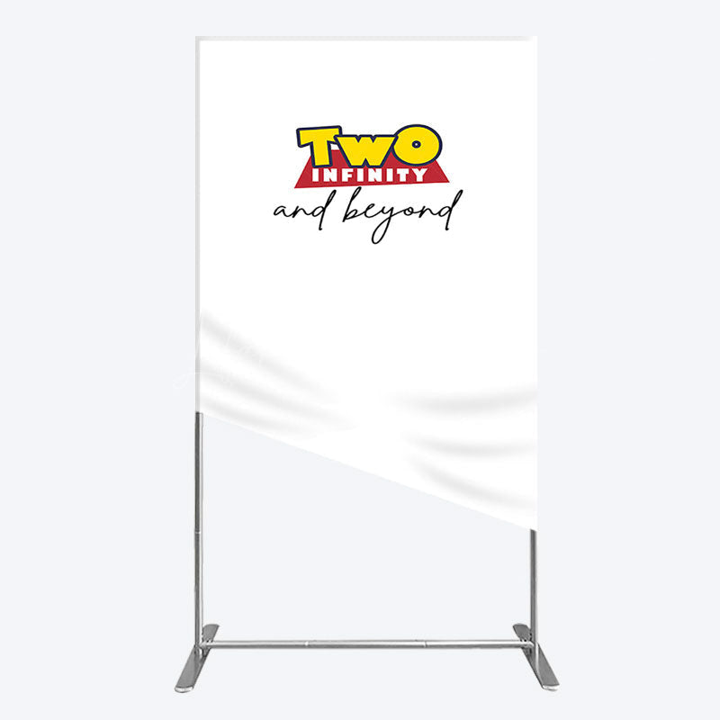 Lofaris Two Infinity And Beyond Simple Birthday Rectangle Backdrop