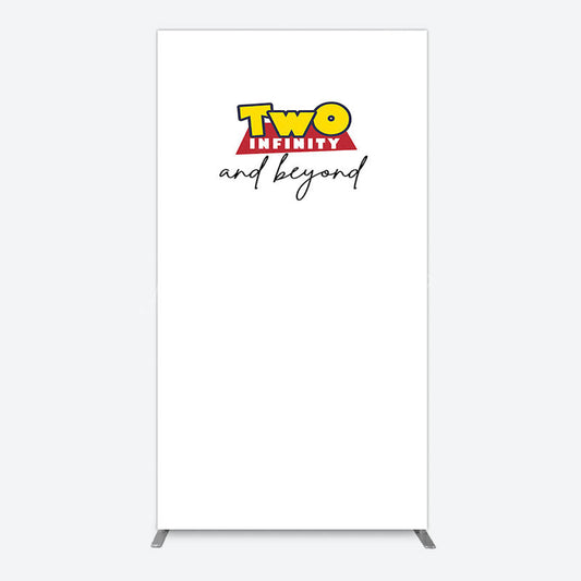 Lofaris Two Infinity And Beyond Simple Birthday Rectangle Backdrop