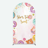 Lofaris Two Sweet Donut Pink Girl Birthday Arch Backdrop