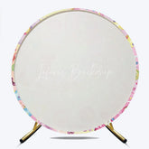 Lofaris Two Sweet Round Backdrop for 2nd Birthday Party Donut and Lollipop Candyland Theme Photo Booth Decor Girls