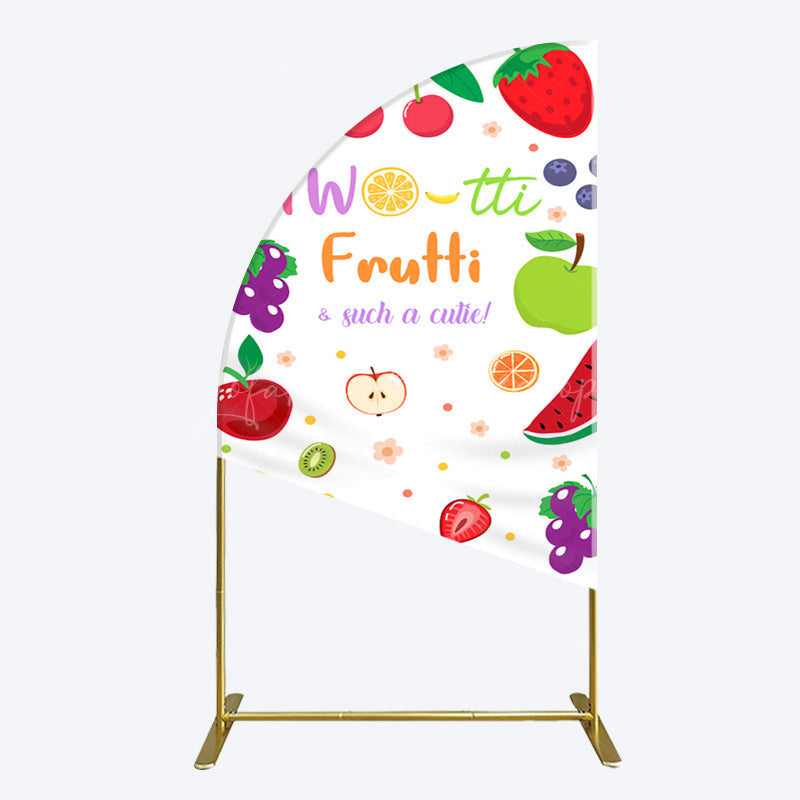 Lofaris Two Tti Frutti Such A Cutie Birthday Half Moon Arch Backdrop