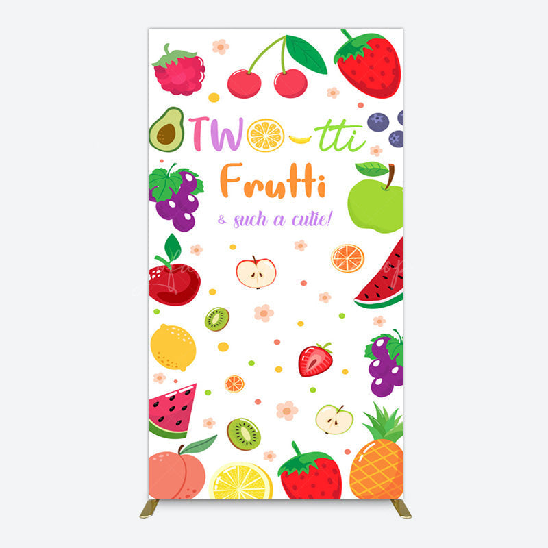 Lofaris Two Tti Frutti Such A Cutie Birthday Rectangle Backdrop