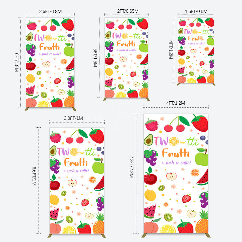 Lofaris Two Tti Frutti Such A Cutie Birthday Rectangle Backdrop