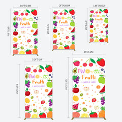 Lofaris Two Tti Frutti Such A Cutie Birthday Rectangle Backdrop