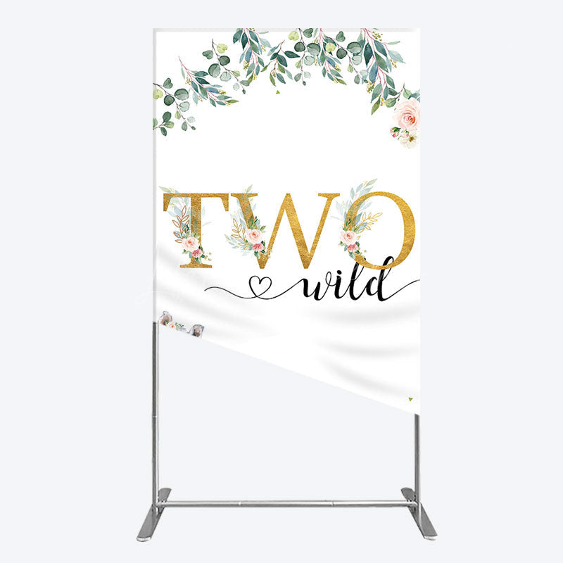 Lofaris Two Wild Animals Boy Birthday Rectangle Backdrop