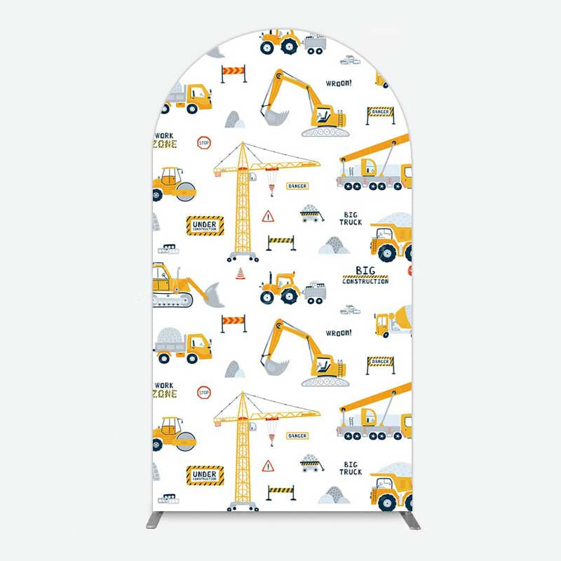 Lofaris Under Construction Excavator Baby Shower Arch Backdrop