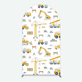 Lofaris Under Construction Excavator Baby Shower Arch Backdrop