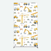 Lofaris Under Construction Excavator Baby Shower Rectangle Backdrop