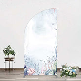 Lofaris Under Sea Coral Birthday Party Half Moon Arch Backdrop