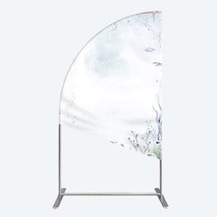 Lofaris Under Sea Coral Birthday Party Half Moon Arch Backdrop