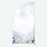Lofaris Under Sea Coral Birthday Party Half Moon Arch Backdrop