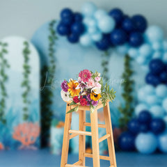 Lofaris Under The Sea Balloon Arched Cake Smash Backdrop