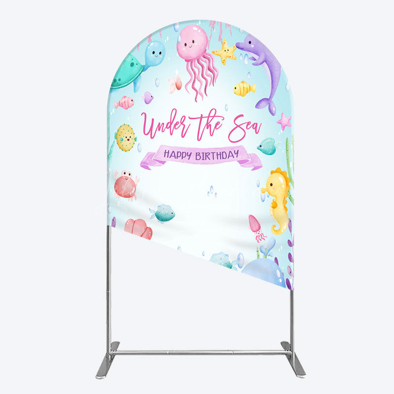Lofaris Under The Sea Birthday Girl Party Arch Backdrop