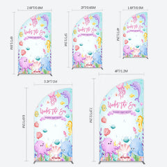 Lofaris Under The Sea Birthday Girl Party Half Moon Arch Backdrop