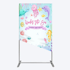 Lofaris Under The Sea Birthday Girl Party Rectangle Backdrop