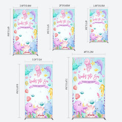 Lofaris Under The Sea Birthday Girl Party Rectangle Backdrop