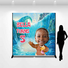 Lofaris Under The Sea Cartoon Custom Photo Birthday Backdrop