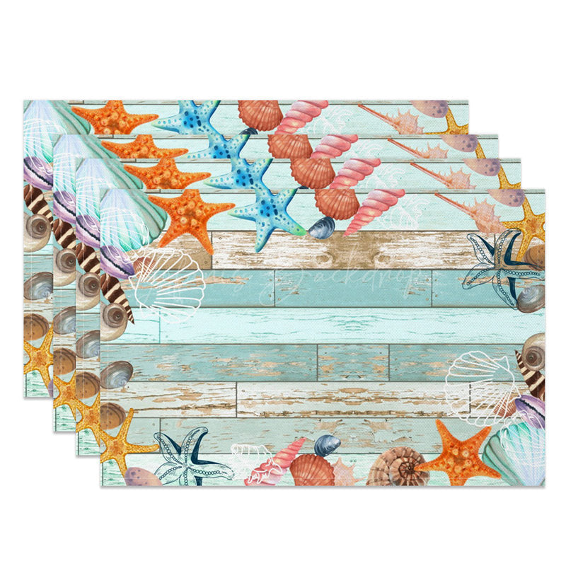Lofaris Under The Sea Star Shells Set of 4 Placemats