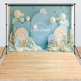 Lofaris Undersea Blue Arch Cake Smash Combo Set Backdrop