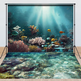 Lofaris Undersea Landscape Coral Fish Combo Set Backdrop