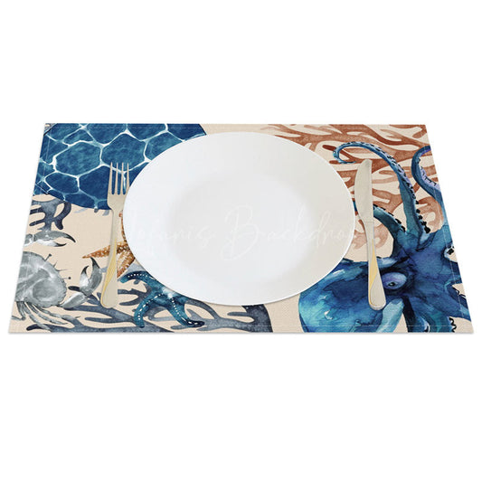 Lofaris Underwater Animal World Summer Set of 4 Placemats