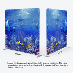 Lofaris Underwater World Coral Fish Square Tension Backdrop