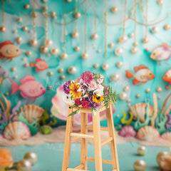 Lofaris Underwater World Summer Vibe Cake Smash Backdrop