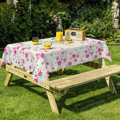 Lofaris Unicorn Flowers Spring Rectangular Tablecloth