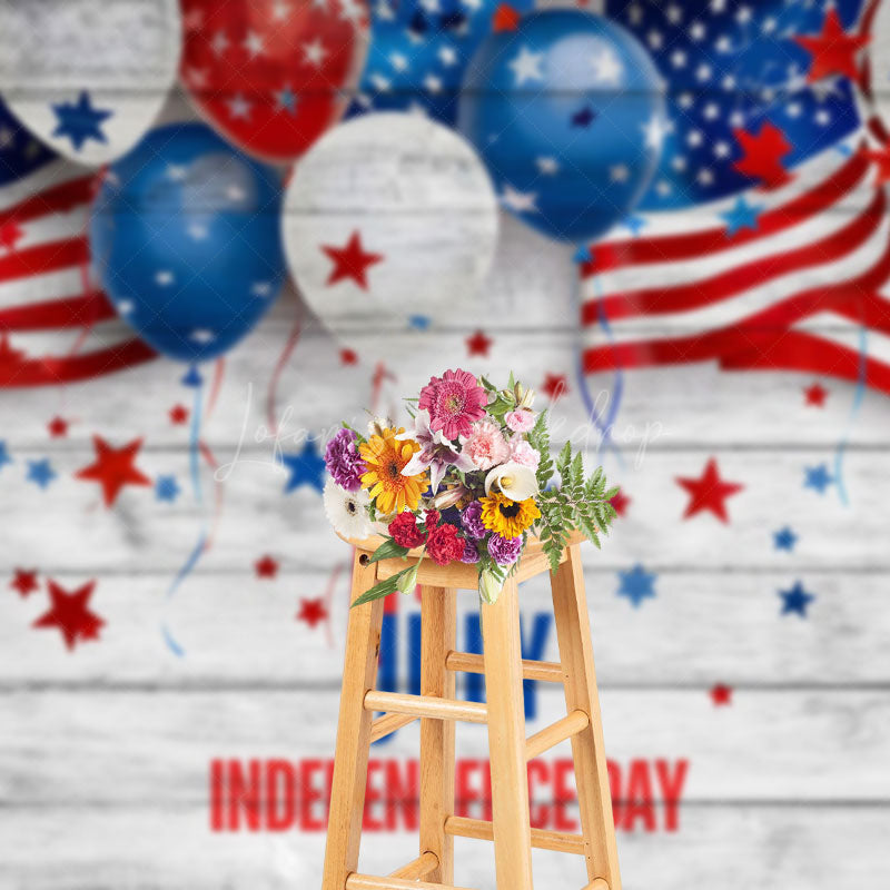 Lofaris United States Flag Balloon Independence Day Backdrop