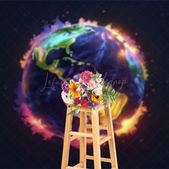 Lofaris Universe Abstract Ash Earth Galaxy Photo Backdrop