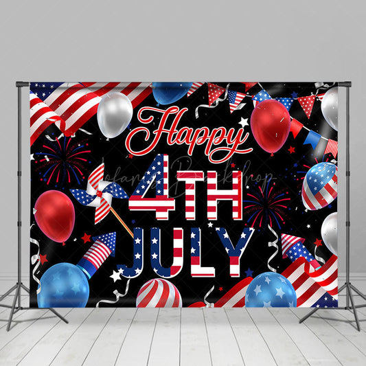 Lofaris Usa Flag 4th July Cheers Independence Day Backdrop