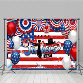Lofaris Usa Flag Balloons Ribbons Happy Fathers Day Backdrop
