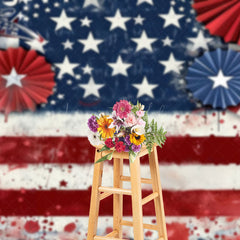 Lofaris USA Flag Celebrate Independence Day Holiday Backdrop