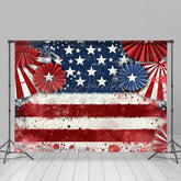 Lofaris USA Flag Celebrate Independence Day Holiday Backdrop