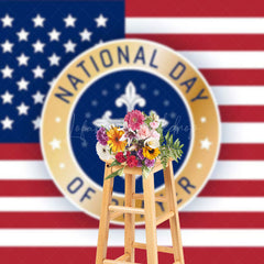 Lofaris Usa Flag Cross Star National Day Of Prayer Backdrop