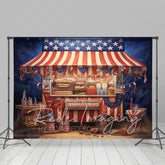 Lofaris Usa Flag Food Truck Independence Day Photo Backdrop