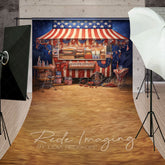 Lofaris Usa Flag Food Truck Independence Day Sweep Backdrop