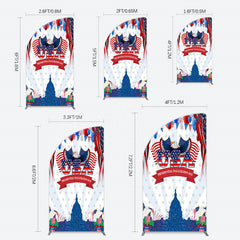 Lofaris Usa Flag Presidential Inauguration Day Half Moon Arch Backdrop