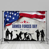 Lofaris Usa Flag Soldier National Armed Forces Day Backdrop