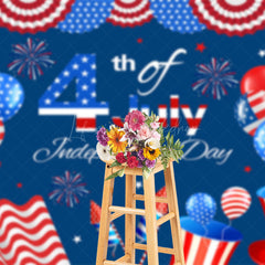 Lofaris Usa Flag Sparkle 4th July Independence Day Backdrop