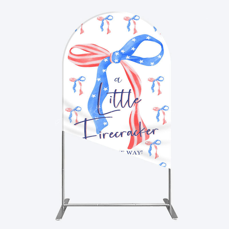 Lofaris Usa Flags Bows Firecracker Baby Shower Arch Backdrop