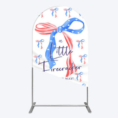 Lofaris Usa Flags Bows Firecracker Baby Shower Arch Backdrop