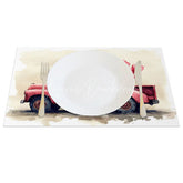 Lofaris Valentine Red Truck Heart Balloon Set of 4 Placemats Love Sign Party Decoration Rustic Romance Table Mat