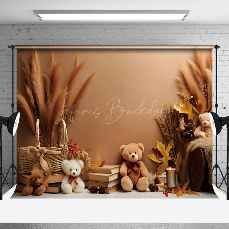 Lofaris Valentines Theme Baby Bear Boho Photography Backdrop