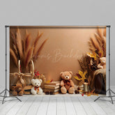 Lofaris Valentines Theme Baby Bear Boho Photography Backdrop