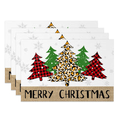 Lofaris Various Christmas Tree Snowflakes Set Of 4 Placemats
