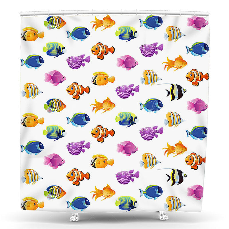 Lofaris Various Color Undersea Tropical Fish Shower Curtain