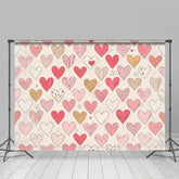 Lofaris Various Heart Shaped Pattern Valentines Day Backdrop