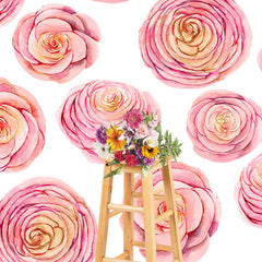 Lofaris Various Pink Flowers Repetitive Photography Backdrop
